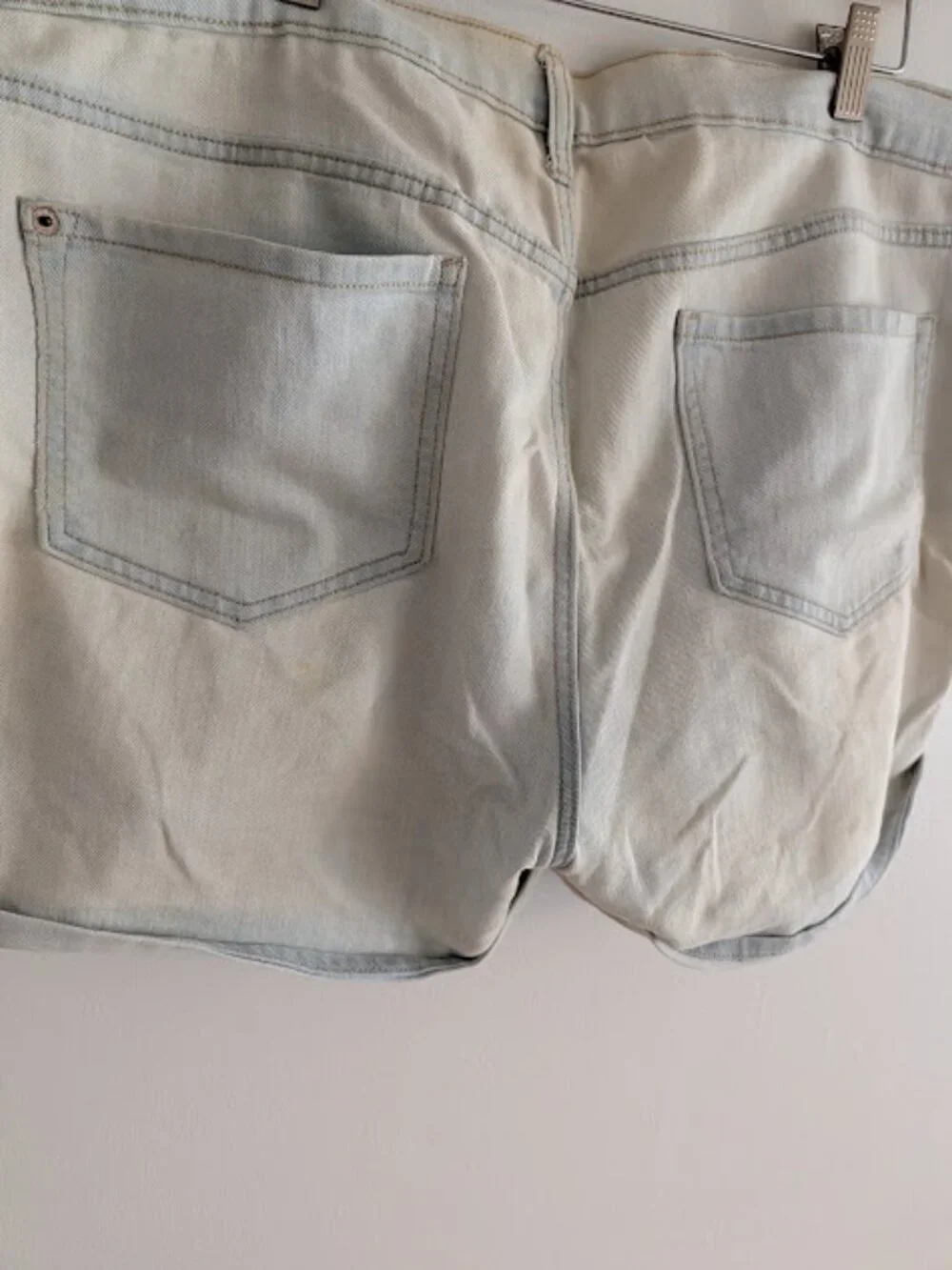 Old Navy Light Blue Bleached Out Jean Shorts Size 16
